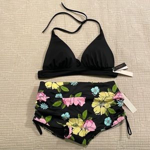NWT Victoria’s Secret swim bikini top + Pink Victoria’s Secret swim shorts